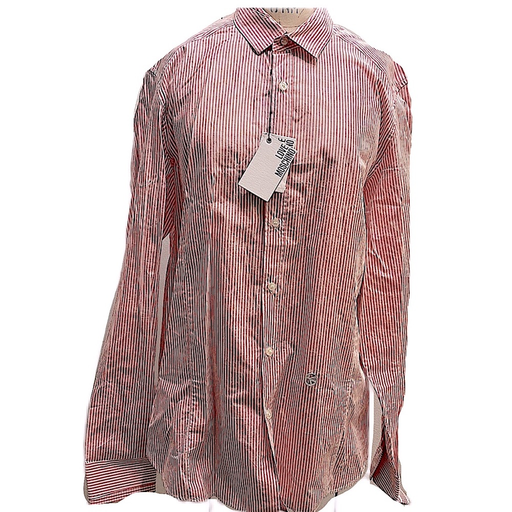 lOVE Moschino pink button down shirt